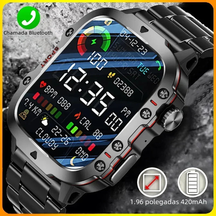 2024 New Outoor Military Smart Watch Men IP68 5ATM Sport Fitness