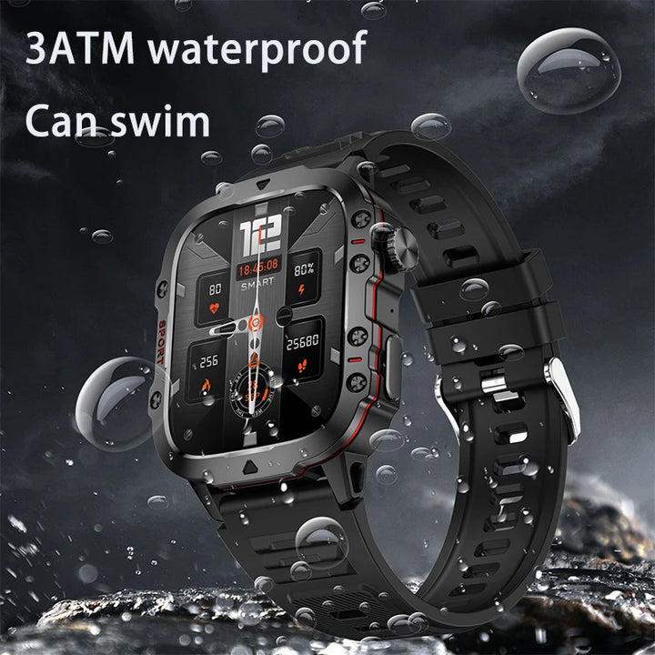 For Xiaomi Rugged Military GPS Smart Watch Men AMOLED 1.96"HD Health Monitor