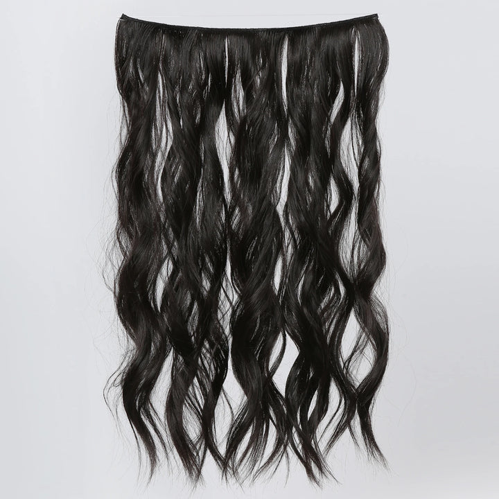 Black Long Wavy Hair Extension Synthetic